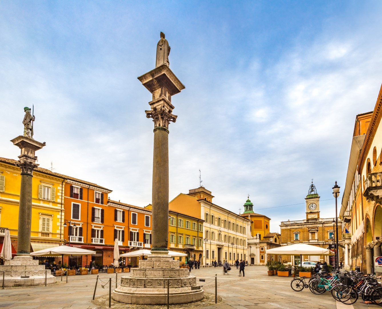 the main square in Ravenna in Italy