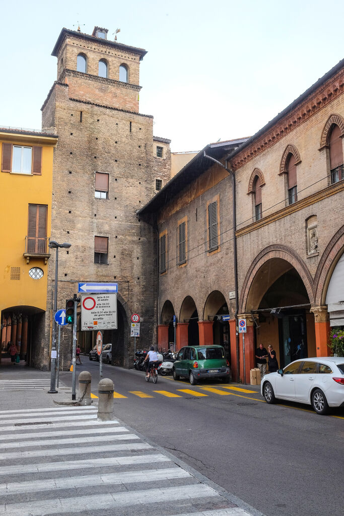 Bologna, Italy - June, 18, 2016: the street in a center of Bolonia, Italy