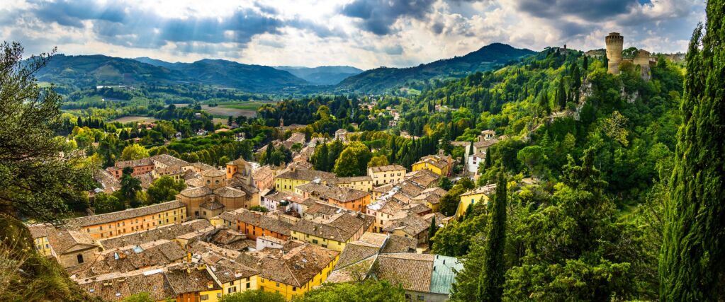 old town of Brisighella in italy - photo